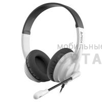 Наушники проводные A4TECH HU-10 черный/белый 2м накладные USB оголовье