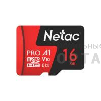 Карта памяти 16 Гб MicroSD Netac  P500  Extreme Pro  Class 10 UHS-I U1 V10 (100 Mb/s) + SD адаптер