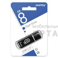 Флешка USB 8GB  Smartbuy  Glossy  чёрный