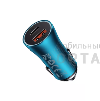 АЗУ в комплекте Baseus Golden Contactor Max Dual Fast Charger Car Charger U+C 60W Blue