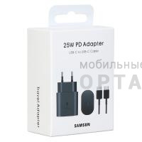 Orig Samsung, СЗУ в комплекте 25W PD Adapter USB-C to USB-C Cable, черный Orig Samsung, СЗУ в комплекте 25W PD Adapter USB-C to USB-C Cable, черный