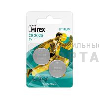 Элемент питания Mirex CR2025  3V  2 шт (2/40/480), ecopack