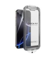Стекло защитное KEEPHONE QUICK FIT 3D БЕЗ РАМКИ FULL GLUE с автоустановкой GLASS iPhone 17/iPhone 16 PRO