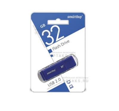 Флешка USB 32Gb SmartBuy Dock, USB 2.0, синий