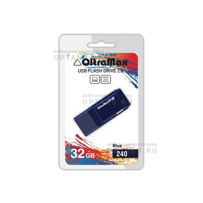 Флешка USB 32 Гб OltraMax 240, USB2.0, синий